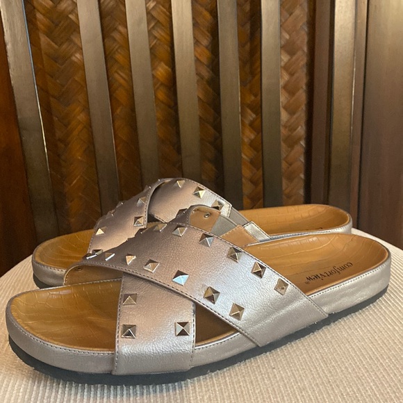 COMFORTVIEW - Gia Studded Sandal Silver 11W - Picture 4 of 7